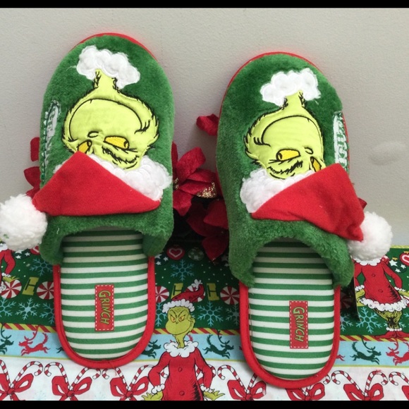 Grinch slippers/Grinch men’s bedroom slippers/Grinch men’s slippers. New. 11/12 main image 5